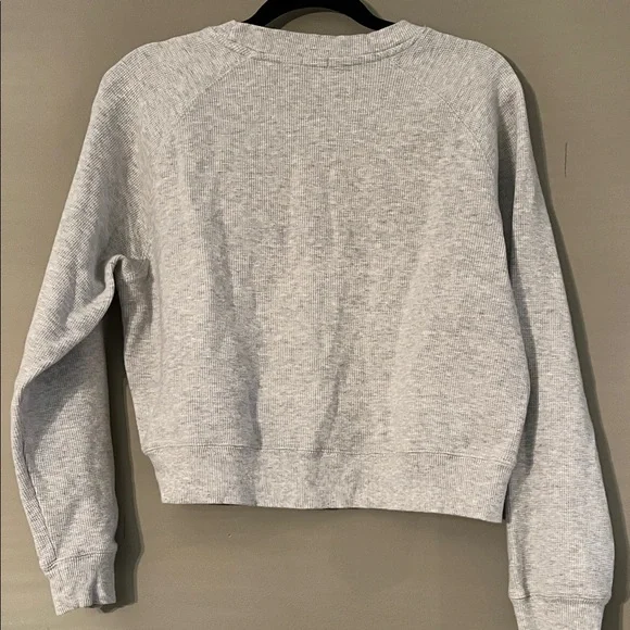 Brandi Melville/J.Galt Gray Cropped California Long Sleeve Shirt, W  Medium - Picture 6 of 7